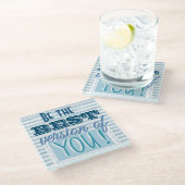 自分最高ののバージョンにやる気を起こさせる ガラスコースター (アングル)