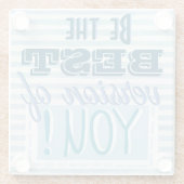 自分最高ののバージョンにやる気を起こさせる ガラスコースター (裏面)