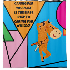 自分気にが第一歩だ！ シャワーカーテン