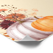 自分空白ののボホ秋カボチャのバーガンディを作成 ポスター (角)