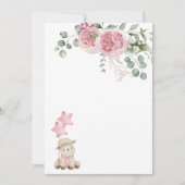 自分空白のの甘い子羊ピンクのバラを追加 招待状 (正面)