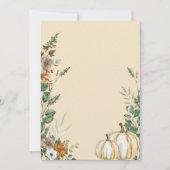 自分空白のの秋パンプキンブラウンを追加素朴する 招待状 (正面)