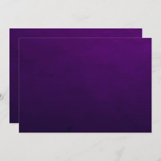 自分空白のの紫色の招待状を作成 招待状 (正面/裏面)