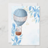 自分空白のの象のホットエアバルーンを追加 招待状 (正面)
