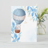 自分空白のの象のホットエアバルーンを追加 招待状 (スタンド正面)