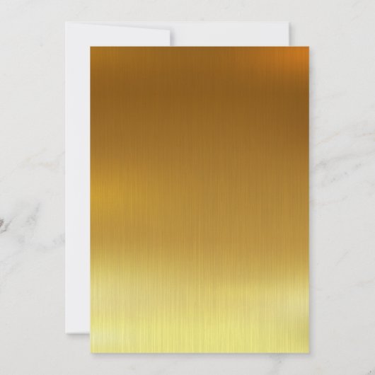 自分空白のの金ゴールド招待状の作成 招待状 (裏面)