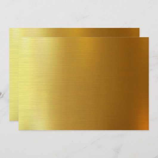 自分空白のの金ゴールド招待状の作成 招待状 (正面/裏面)