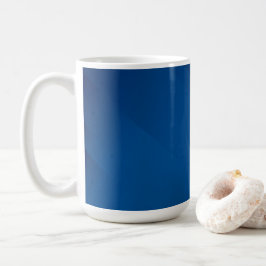 自分空白のの青いマグカップを作成する コーヒーマグカップ