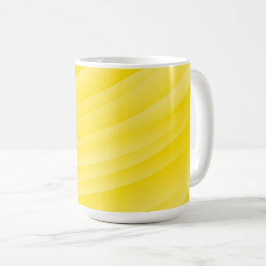 自分空白のの黄色いマグカップを作成する コーヒーマグカップ (正面右)