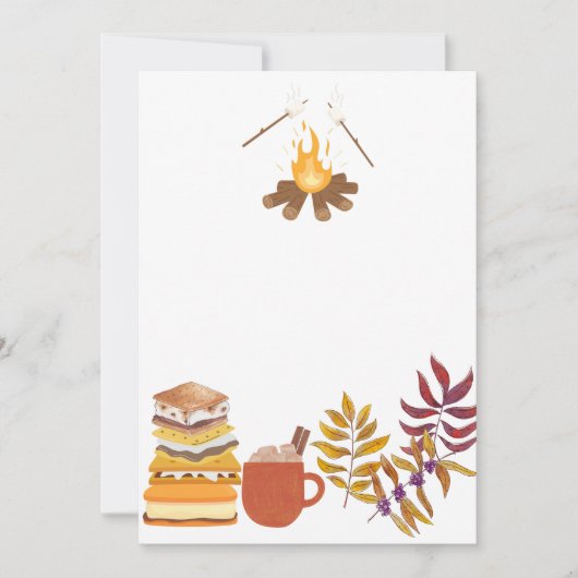 自分空白ののSmoreおもしろい招待状の追加 招待状 (正面)