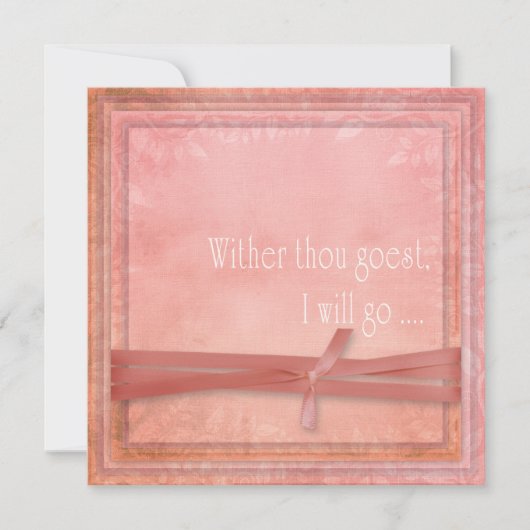 自分結婚が望む 招待状 (正面)