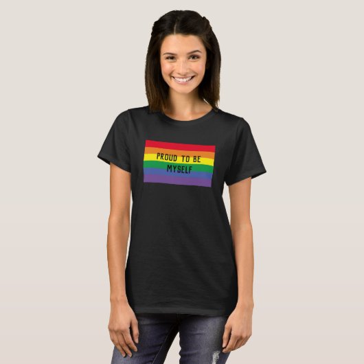 自分自身がLGBTQのあること誇りを持ったTシャツ Tシャツ (正面フル)