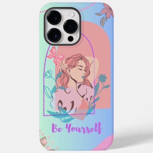 自分自身でいなさい、イラストレーションの女性iPhone / iPadケース Case-Mate iPhoneケース (裏面)