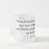 自分自身で フロストグラスマグカップ (正面左)