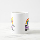 自分自身とゲイ婚できたらいいのに コーヒーマグカップ (中央)