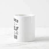 自分自身と会話することがある皮肉な言葉 コーヒーマグカップ (中央)