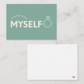 自分自身と結婚します ノートカード (正面/裏面)