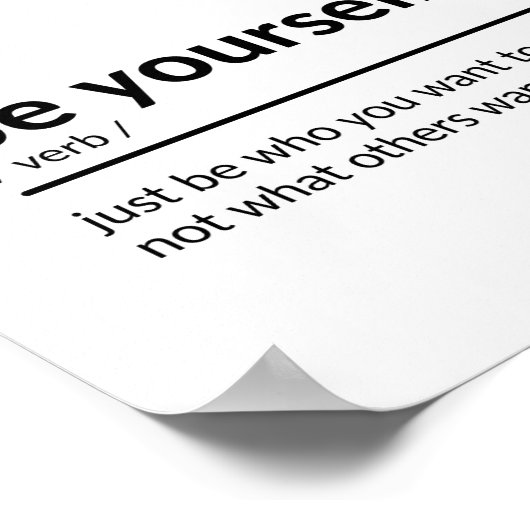 自分自身についての引用文 ポスター (角)