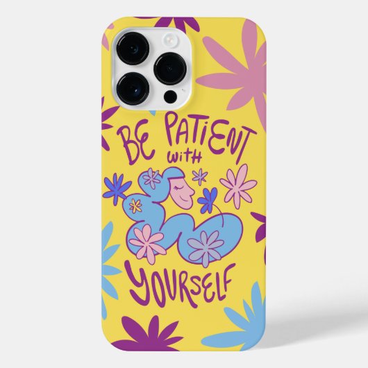 自分自身に優しくしてあげて。セルフラブ漫画の名言 iPhoneケース (裏面)