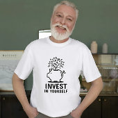 自分自身に投資すやる気を起こさせるる Tシャツ