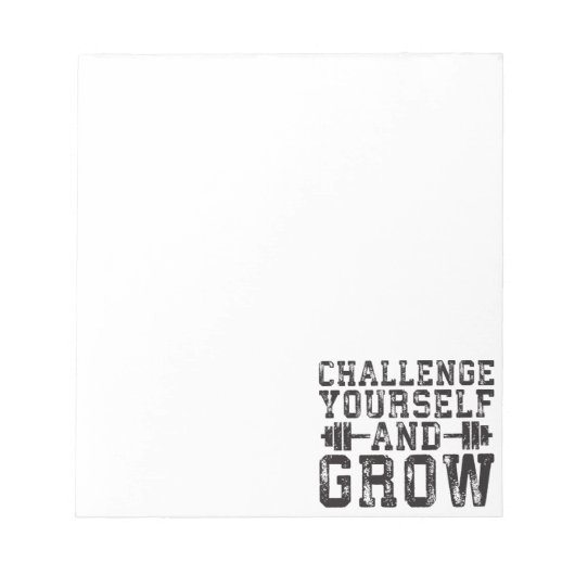 自分自身に挑戦して成長感動的- ノートパッド (正面)