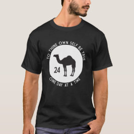 自分自身に正直であれ - 白と黒のロゴ Tシャツ