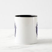 自分自身に正直であれ - 紫と黒のデザイン ツートーンマグカップ (中央)
