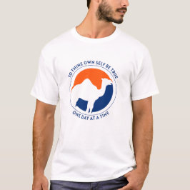 自分自身に正直であれ Tシャツ - ブルー/オレンジ