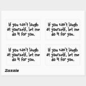 自分自身に笑うことができないなら 長方形シール (シート)