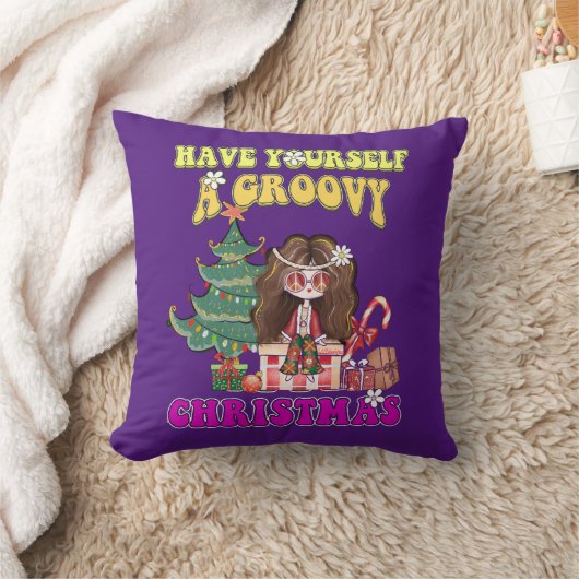 自分自身に素晴らしいおもしろいクリスマス70のスタイルを持つ クッション (ブランケット)