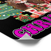 自分自身に素晴らしいおもしろいクリスマス70のスタイルを持つ ポスター (角)