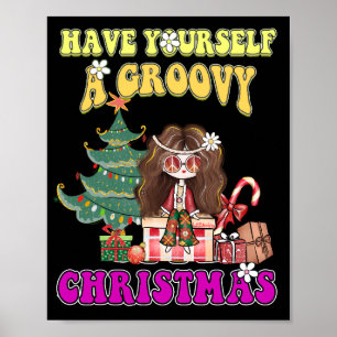 自分自身に素晴らしいおもしろいクリスマス70のスタイルを持つ ポスター