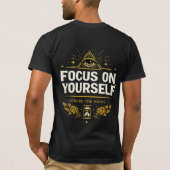 自分自身に集中 - 周りの雑音を無視せよ | 自己成長 Tシャツ (裏面)