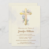 自分自身のバプテスマカスタムを作成する 招待状 (正面/裏面)