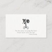 自分自身の人生のコーチまたはセラピストを養う 名刺 (裏面)