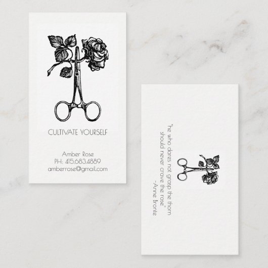 自分自身の人生のコーチまたはセラピストを養う 名刺 (正面/裏面)