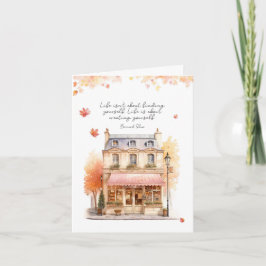 自分自身の作成秋秋のノートカード ノートカード