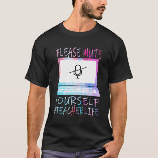 自分自身の先生ライフ2020仮想Leaをミュートする Tシャツ