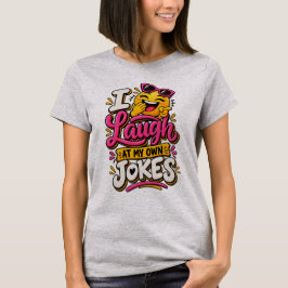 自分自身の冗談に笑う Tシャツ