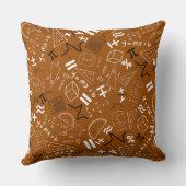 自分自身の問題を解決する数学素朴な茶色 クッション (裏面)