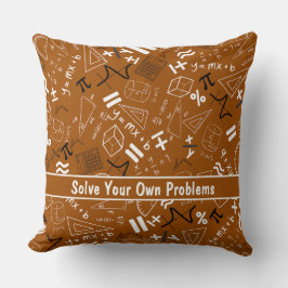 自分自身の問題を解決する数学素朴な茶色 クッション