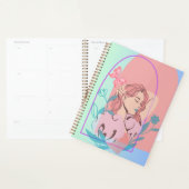 自分自身の女性のイラストレーション プランナー手帳 (ディスプレー)