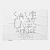 自分自身の減ら犯罪生活を救作る キッチンタオル (横)