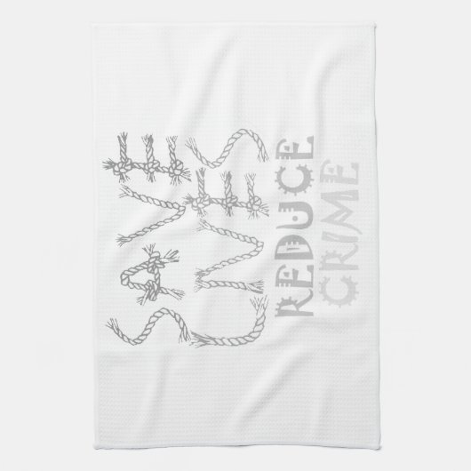 自分自身の減ら犯罪生活を救作る キッチンタオル (縦)