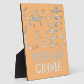 自分自身の減ら犯罪生活を救作る フォトプラーク (側面)