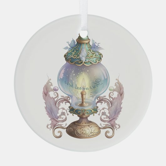 自分自身の複雑な妖精のランプを作成する ガラスオーナメント (裏面)