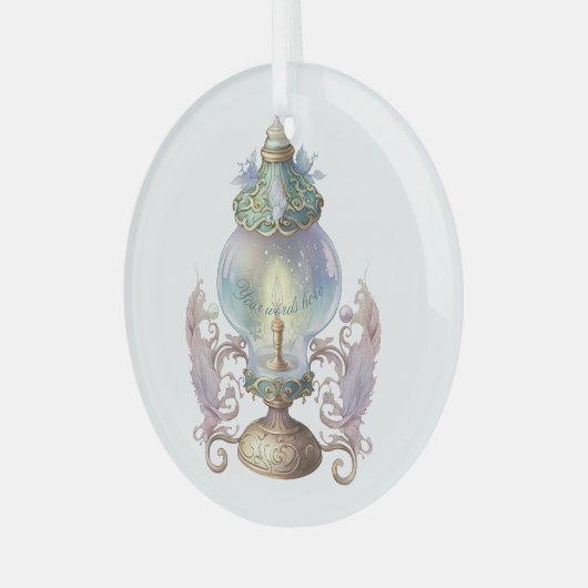 自分自身の複雑な妖精のランプを作成する ガラスオーナメント (正面左)