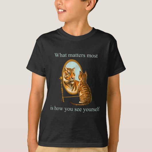 自分自身の見方が大切なんだ メッセージTシャツ  Tシャツ (正面)
