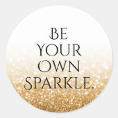 自分自身の輝かしい感動的引用文 ラウンドシール (正面)