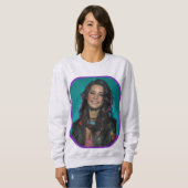 自分自身または誰でも任意のキャラクター スウェットシャツ (正面フル)